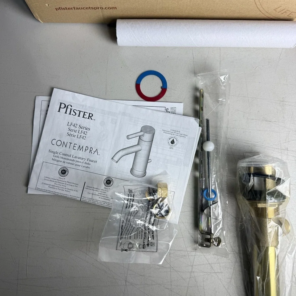 Pfister LG42-NC00 Contempra Chrome Bathroom Faucet with Pop-Up Drain Assembly